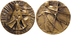 MEDAGLIE - PERSONAGGI - Angelo Grilli (1932-2015) - Medaglia 1983 - Il Pontefice in visita a Desio Grilli 35 AE dorato Ø 70
FDC