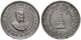 MEDAGLIE - PERSONAGGI - Camillo Benso conte di Cavour (1810-1861) - Medaglia 1873 - Torino, inaugurazione del monumento MB Opus: Restelli Ø 38 Colpett...