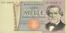 CARTAMONETA - BANCA d'ITALIA - Repubblica Italiana (monetazione in lire) (1946-2001) - 1.000 Lire - Verdi 2° tipo 10/05/1979 Alfa 723; Lireuro 56F Baf...