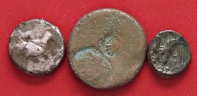 LOTTI - Greche Lotto di 3 monete di Akragas, il didrammo è suberato
med. MB