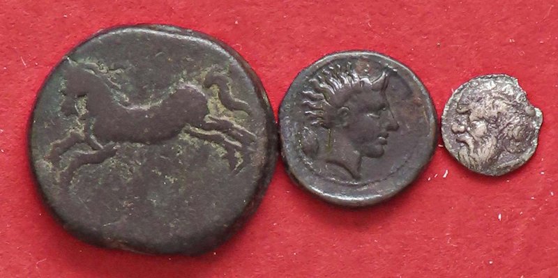LOTTI - Greche Lotto di 3 monete di Gela, Katane, Numidia
MB÷BB