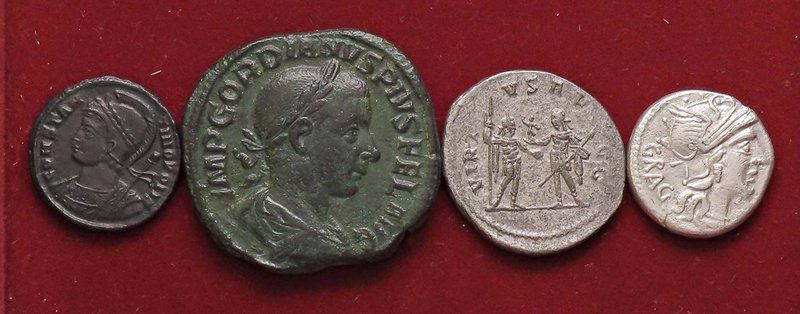 LOTTI - Imperiali Denario di Antestia, sesterzio di Gordiano III, antoniniano di...