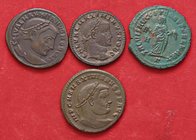 LOTTI - Imperiali Follis di Massimiano Ercole, Galerio, Costantino I, Massimino II Lotto di 4 monete
med. SPL