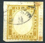 AREA ITALIANA - ITALIA REGNO - Posta Ordinaria 1862 Effigie in rilievo - 10 Cent. (1) Cat. 650 € - Firmato Chiavarello
FR