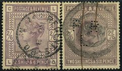 FILATELIA - EUROPA - GRAN BRETAGNA - Posta Ordinaria 1883-84 Regina Vittoria - Alti valori (86 e 86a) 86a perforato - Cat. 1500 €
US