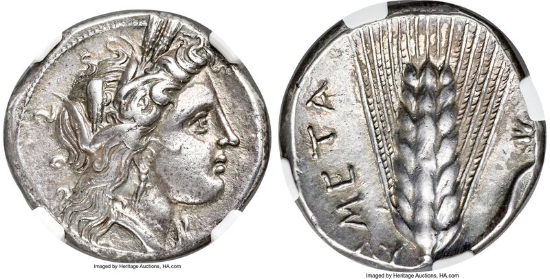 LUCANIA. Metapontum. Ca. 330-280 BC. AR stater or didrachm (21mm, 7.74 gm, 8h). ...