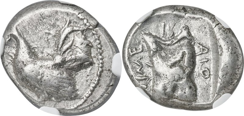 SICILY. Himera. Ca. 475-470 BC. AR drachm (17mm, 5.47 gm, 9h). NGC Choice VF 4/5...