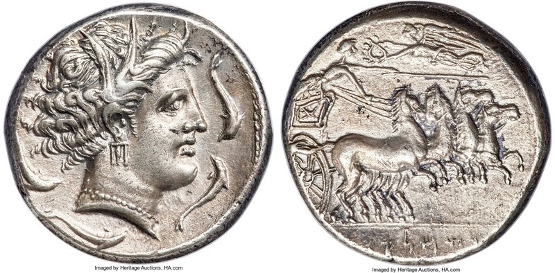 SICULO-PUNIC. Sicily. Ca. 330-305 BC. AR tetradrachm (25mm, 17.1 gm, 12h). ANACS...