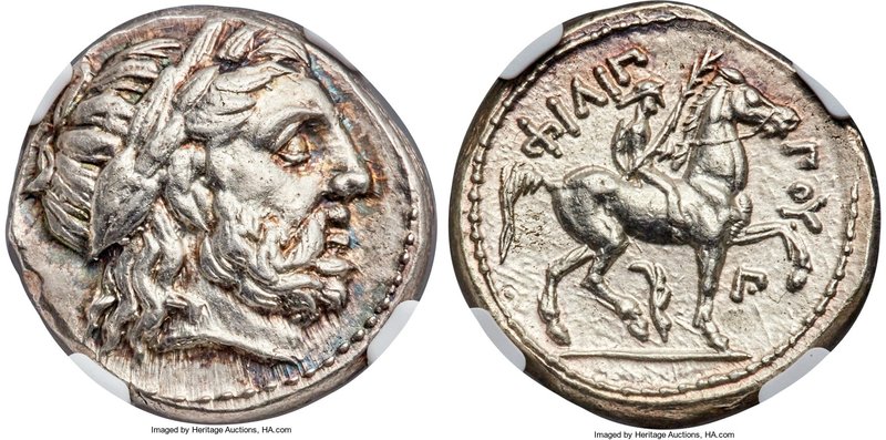 MACEDONIAN KINGDOM. Philip II (359-336 BC). AR tetradrachm (24mm, 14.23gm, 9h). ...