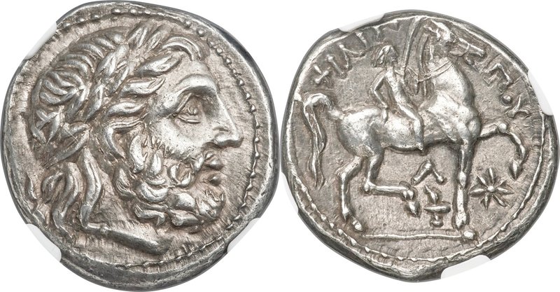 MACEDONIAN KINGDOM. Philip II (359-336 BC). AR tetradrachm (24mm, 14.15 gm, 2h)....