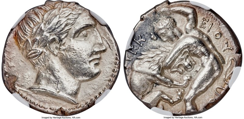 PAEONIAN KINGDOM. Lycceius (ca. 359/6-335 BC). AR tetradrachm (23mm, 13.00 gm, 1...