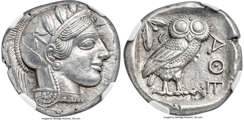 ATTICA. Athens. Ca. 440-404 BC. AR tetradrachm (24mm, 17.19 gm, 2h). NGC Choice ...