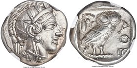 ATTICA. Athens. Ca. 440-404 BC. AR tetradrachm (24mm, 17.19 gm, 2h). NGC AU S 5/5 - 5/5, Full Crest. Mid-mass coinage issue. Head of Athena right, wea...