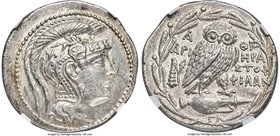 ATTICA. Athens. Ca. 2nd-1st centuries BC. AR tetradrachm (32mm, 16.90 gm, 12h). NGC Choice AU S 5/5 - 5/5. New style coinage, ca. 136/5 BC, Hera-, Ari...