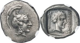 LYCIA. Patara. Ca. late 5th century BC. AR half-stater (16mm, 4.02 gm, 10h). NGC Choice XF S 5/5 - 3/5. Head of Athena right wearing high-crested helm...