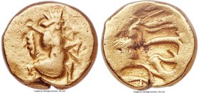 BABYLONIA. Alexandrine Empire. Ca. 328-311 BC. AV double-daric (18mm, 16.52 gm). NGC Fine 5/5 - 4/5. Persian king or hero, wearing cidaris and candys,...