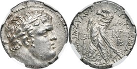 PHOENICIA. Tyre. Ca. 126/5 BC-AD 65/6. AR half-shekel (20mm, 7.04 gm, 12h). NGC Choice AU S 5/5 - 5/5. Dated Civic Year 168 (AD 42/3). Laureate head o...