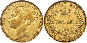 Victoria gold Sovereign 1855-SYDNEY VF35 NGC, Sydney mint, KM2. Underlying luster evident.

HID09801242017