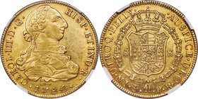 Charles III gold 8 Escudos 1780 PTS-PR AU55 NGC, Potosi mint, KM59, Cal-146. Soundly produced, owing to a well-placed strike, with significant luster ...
