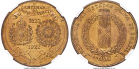 Republic copper alloy Pattern 2000 Reis 1922 MS64 Brown NGC, Bentes-58.01, LMB-E240. Struck for the 100th anniversary of Brazil's independence. Pleasi...
