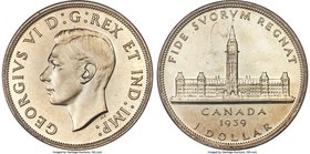 George VI Matte Specimen Dollar 1939 SP67 PCGS, Royal Canadian mint, KM38. Fully struck, this specimen exhibits a sublime clarity of detail, including...
