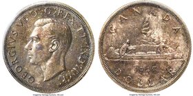 George VI Specimen Dollar 1947 SP64 ICCS, Royal Canadian mint, KM37. A deeply toned example displaying a satiny finish.

HID09801242017