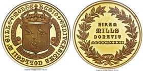 McGill College gold "Major Hirim Mills" Medal 1882 MS63 Deep Prooflike NGC, 45mm. 43.03gm. A second and certainly impressive offering of this scarce g...
