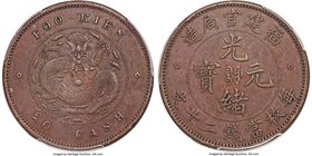 Fukien. Kuang-hsü 20 Cash ND (1901-1902) AU50 PCGS, Fu mint, KM-Y101, CCC-37, CL-FK.24. A rarity within the Chinese series, struck in a mintage of 18,...