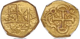 Charles II gold Shipwreck Cob 2 Escudos ND (1694-1713) MS61 NGC, Bogota mint, KM14.2. 6.71gm. From the 1715 Plate Fleet. A nice Mint State example wit...