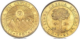 Central American Republic gold 4 Escudos 1837 CR-E AU55 NGC, San Jose mint, KM16, Fr-2. Central American Republic issues appeal greatly to collectors ...
