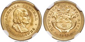 Republic gold 2 Colones 1916-(P) MS65 NGC, Philadelphia mint, KM139. A sparkling, gem example of this popular type which features the explorer Christo...