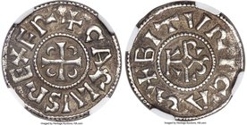 Carolingian. Charlemagne (768-814) Denier ND (793-814) XF45 NGC, Bourges mint, Class 3, Rob-956, MEC I-740, MG-174, Dep-175 (7 examples studied), Klug...