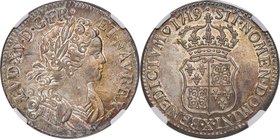 Louis XV Ecu 1719-X MS63 NGC, Amiens mint, KM435.23, Dav-1327. Conditionally scarce for this Ecu issue of Louis XV, with stellar eye appeal due to the...