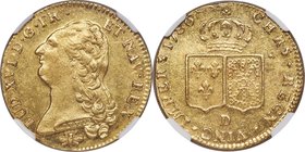 Louis XVI gold 2 Louis d'Or 1786-D MS62+ NGC, Lyon mint, KM592.5. Struck from lightly rusted dies but exhibiting considerable underlying luster which ...