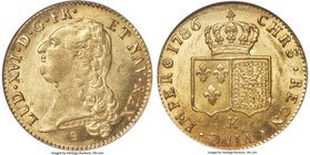 Louis XVI gold 2 Louis d'Or 1786-K MS61 NGC, Bordeaux mint, KM592.8, Fr-474. Satiny and brilliant owing to its impressive preservation in Mint conditi...