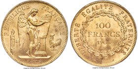 Republic gold 100 Francs 1906-A MS63 PCGS, Paris mint, KM832. An appealing selection with cartwheel luster and dazzling mint brilliance, light toning ...