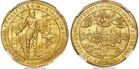 Bavaria. Maximilian I gold 5 Ducat 1640 AU Details (Removed From Jewelry, Graffiti) NGC, Munich mint, KM268, Fr-196. 17.37gm. Variety with date above....
