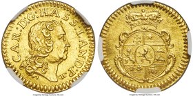 Hesse-Cassel. Karl gold Ducat ND (1724-1725) UNC Details (Cleaned) NGC, KM392, Fr-1277. The obverse of this scarce Ducat type takes on a superb and ne...