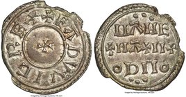 Kings of All England. Eadwig Penny ND (955-959) AU (edge chips), Southampton mint, Mangod as moneyer, Short Cross/Horizontal-Trefoil 3 (HT3) type, S-1...