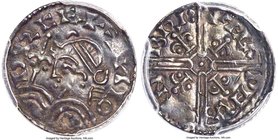 Kings of All England. Harold I (1035-1040) Penny ND (1038-1040) AU50 PCGS, Bristol mint, Aelfwerd as moneyer, Fleur-de-lis type, S-1165, N-803. Lis be...