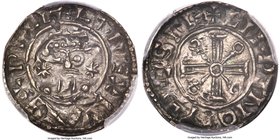 William II, Rufus (1087-1100) Penny ND (c. 1092-1095) AU53 PCGS, Uncertain mint (possibly Chester), Lifwine as moneyer, Cross Voided type, S-1260, N-8...