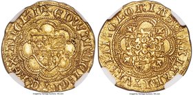 Edward III (1327-1377) gold 1/4 Noble ND (1361) AU55 NGC, London mint, Transitional Treaty Period, S-1501, N-1224. Premium for its certification, with...