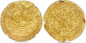 Edward III (1327-1377) gold Noble ND (1356-1361) VF Details (Plugged) NGC, London mint, Pre-Treaty Period, S-1490, N-1180. Crowned king with sword and...