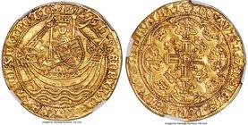 Henry VI (1st Reign, 1422-1461) gold Noble ND (1422-1430) AU55 NGC, London mint, S-1799, N-1414. Fully round, an exceptionally well-made piece with fa...
