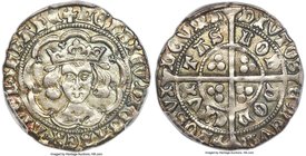 Henry VI (2nd Reign, Restored) Groat ND (1470-1471) AU58+ PCGS, London mint, Restoration cross mm, S-2082, N-1617. A very scarce issue of Henry's brie...