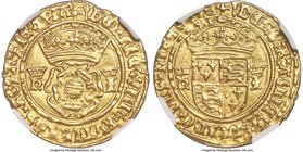Henry VIII (1509-1547) gold Crown of the Double Rose ND (1526-1544) MS61 NGC, Tower mint, Arrow mm, S-2279, N-1790. Bearing a crowned I on the reverse...