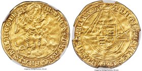Mary gold Angel ND (1553-1554) VF30 NGC, Tower mint, Pomegranate mm, S-2490, N-1958. Annulet stops. A popular gold denomination struck during the shor...