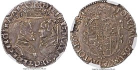 Philip II of Spain & Mary I (1554-1558) Shilling 1555 AU50 NGC, S-2501. A selection of significantly better quality than what is often encountered for...