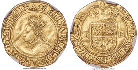 Elizabeth I (1558-1603) gold 1/2 Pound ND (1566-1567) XF40 NGC, Tower mint, Lion mm, S-2520A, N-1994. A very boldly struck piece, Elizabeth's portrait...