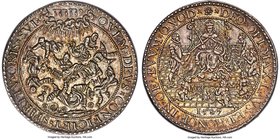 Elizabeth I (1558-1603) silver "Protestants Supported in Belgium" Medal 1587 AU, MI-I-139/99. 51.5mm. Edge plain. By G. van Bylaer. Struck in the Neth...